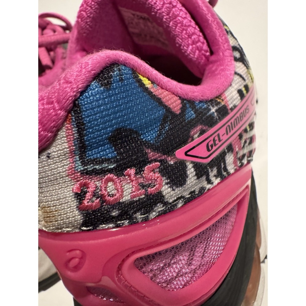 Asics Gel Nimbus 17 2015 NYC Marathon Running Shoes Womens 7.5 Graffiti T5M8N - Picture 8 of 10